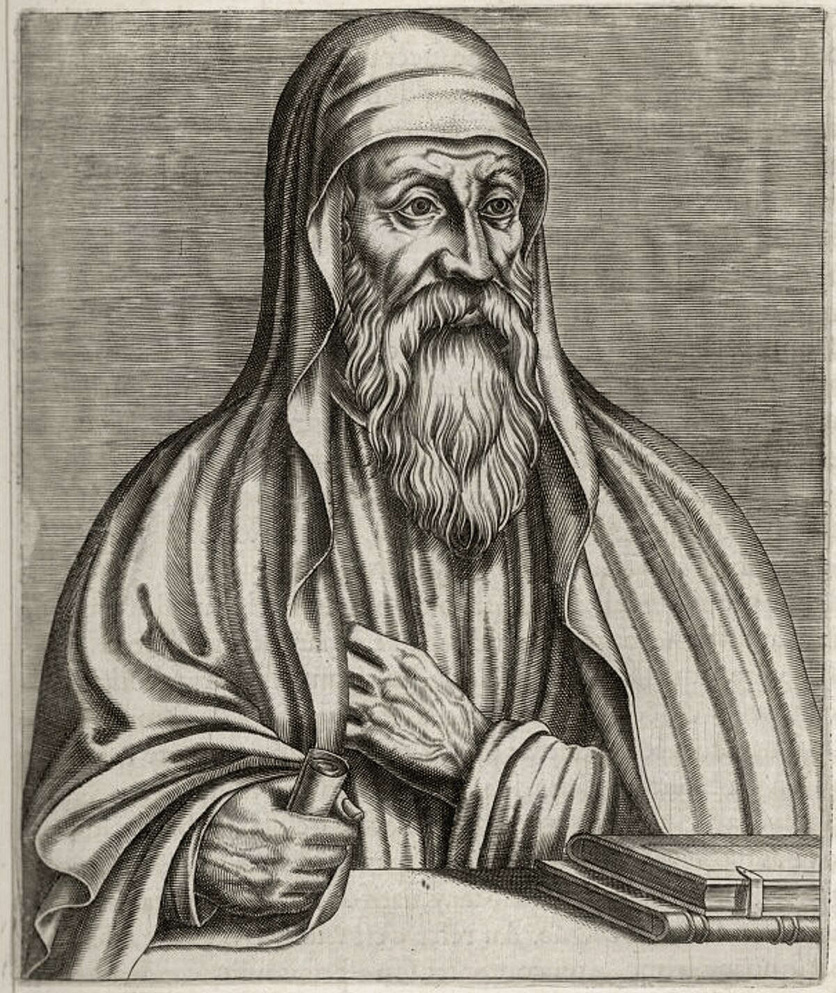 Portrait of Origen of Alexandria.